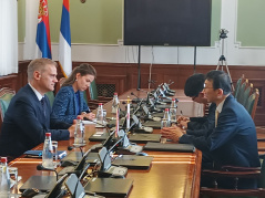 11. октобар 2023. Председник Одбора за спољне послове Борко Стефановић и амбасадор Јапана у Србији Акира Имамура