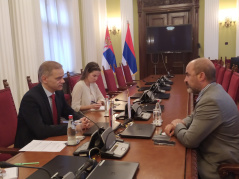 14. септембар 2023. Председник Одбора за спољне послове са новоименованим амбасадором Кипра у Републици Србији