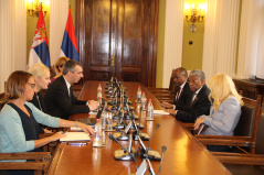 15 September 2023 The National Assembly Speaker in meeting with the Ambassador of the Republic of Angola to the Republic of Serbia