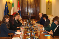 19 October 2023 The National Assembly Speaker in meeting with the Italian delegation to the Central European Initiative Parliamentary Dimension