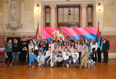 25 November 2023 The National Assembly Speaker with the children from Zvecani