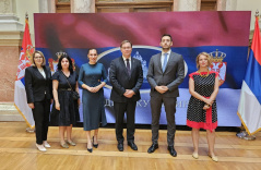 1 August 2024 The members of the Parliamentary Friendship Group with Finland with the Finnish Ambassador to Serbia