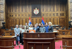 25 March 2024 National Assembly Deputy Speaker Bozic and the students of Clemson University
