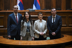 3. март 2026. Председнице Народне скупштине и Врховног суда са новоизабраним судијама