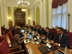 9. октобар 2025. Председници и представници осам скупштинских одбора и делегација Радне групе за бизнис и људска права УН