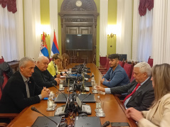 12. decembar 2024. Narodni poslnici Bojan Torbica i Đorđe Komlenski i sekretar Radničke Partije Brazila Romeiro Pereira