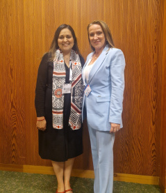 15 October 2024  National Assembly Deputy Speaker Snezana Paunovic and the President of the IPU Bureau of the Women Parliamentarians Cynthia Lopez 