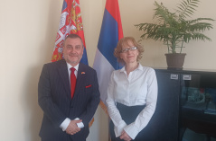 16 July 2024 National Assembly Deputy Speaker Marina Ragus and the Spanish Ambassador to Serbia