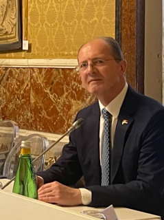 15 October 2025 The member of the Foreign Affairs Committee and Head of the Parliamentary Friendship Group with Italy, the Holy See and the Sovereign Order of Malta, Jovan Palalic
