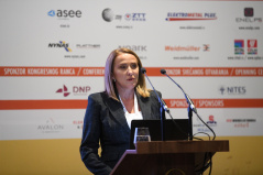 17. septembar 2024. Potpredsednica Narodne skupštine i predsednica Odbora za privredu, regionalni razvoj, trgovinu, turizam i energetiku Snežana Paunović na svečanom otvaranju 14. Savetovanja o elektrodistributivnim mrežama Srbije