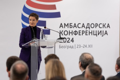 23. decembar 2024. Predsednica Narodne skupštine Ana Brnabić na otvaranju Ambasadorske konferencije