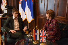 25 April 2024 National Assembly Speaker Ana Brnabic and Catherine Ashton