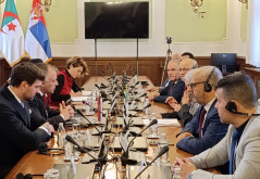 25 February 2025 The members of the Foreign Affairs Committee in meeting with the delegation of the Algeria-Serbia Parliamentary Friendship Group