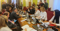 25 February 2025 The representatives of the ruling coalition in the National Assembly with the EP rapporteur for Serbia