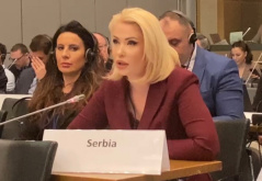 23 February 2024 Sandra Bozic, Head of the National Assembly’s standing delegation to the OSCE Parliamentary Assembly at the OSCE PA Winter Meeting