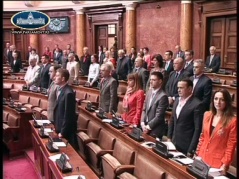 16 November 2015 The MPs honour the victims of the terrorist attacks in Paris with a minute of silence