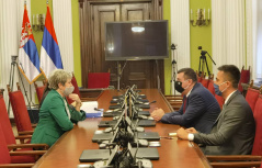 9 December 2020 The Chairperson of the European Integration Committee Elvira Kovacs in meeting with the Hungarian Ambassador to Serbia H.E. Attila Pinter