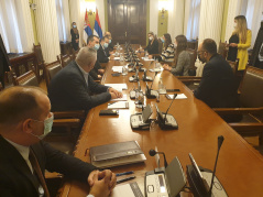 23 November 2020 National Assembly Speaker Ivica Dacic in meeting with the UNDP Serbia Resident Representative and the acting head of the OSCE Mission in Belgrade