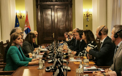 6 February 2020 Speaker Gojkovic and Commissioner Varhelyi