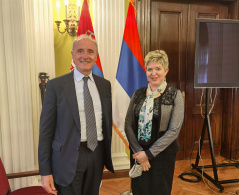 19. maj 2021. Predsednica Odbora za evropske integracije Elvira Kovač i ambasador Francuske u Republici Srbiji Žan Luj Falkoni