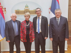 21 October 2021 National Assembly Deputy Speaker Dr Vladimir Orlic with the delegation of the European Centre for Peace and Development of the United Nations University for Peace