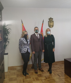 26 January 2021  The Chairman of the Committee on Human and Minority Rights and Gender Equality Dr Muamer Bacevac with Minister of Justice Maja Popovic