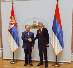 9. децембар 2021. Председник Одбора за спољне послове проф. др Жарко Обрадовић са замеником председника Скупштине Републике Јакутије Руске Федерације Александром Николајевичем Жирковом