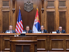 10 September 2020 National Assembly Speaker Ivica Dacic addresses the conference on the 20th anniversary of terrorist attacks on the US