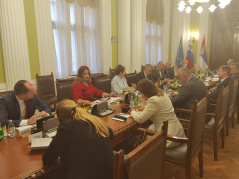 26 August 2021 The members of the Foreign Affairs Committee and European Integration Committee in meeting with the delegation of the Slovenian National Assembly 