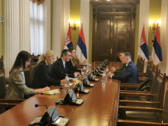 24 March 2023 The National Assembly Speaker in meeting with the newly-appointed Hungarian Ambassador to Serbia
