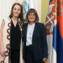 10 October 2019 National Assembly Speaker Maja Gojkovic and the President of the Inter-Parliamentary Union Gabriela Cuevas Barron